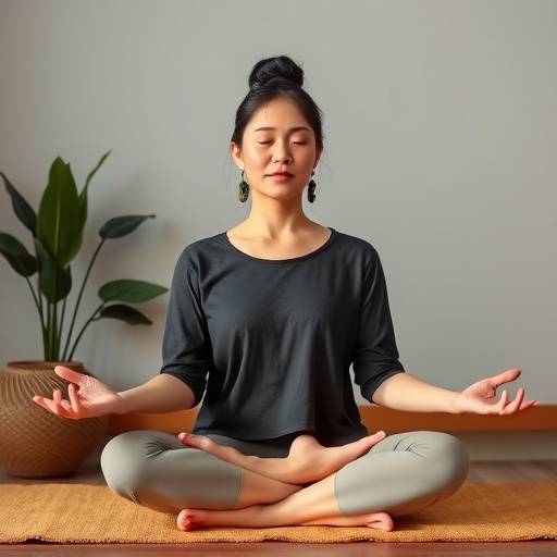 Una persona che medita durante una sessione di coaching personale