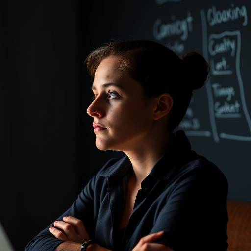 Una persona che pianifica i suoi obiettivi di carriera